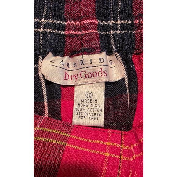VTG Cambridge Dry Goods Skirt Womens Red Black Plaid Size 10 - Picture 3 of 5